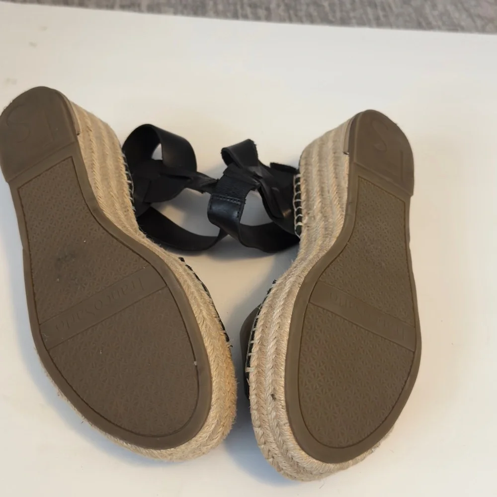 Franco Sarto Black Espadrille Sandals New without‎ box